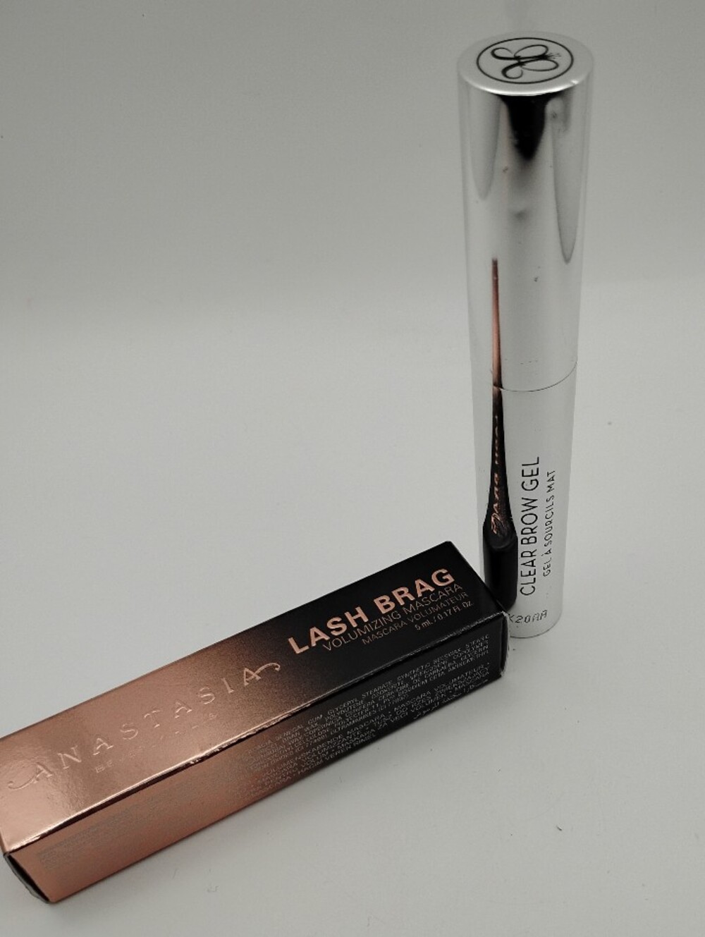 Anastasia Lash Brag Mascara In Black with Clear Brow Gel
